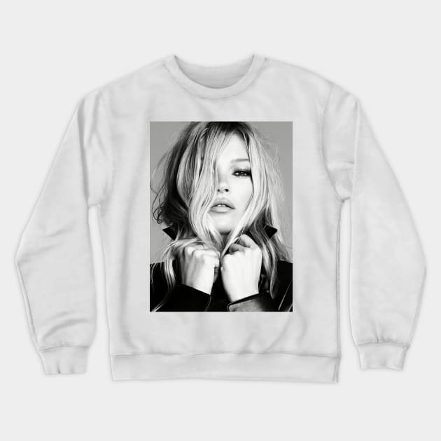 Kate Moss, Supermodel, Heroin Chic Crewneck Sweatshirt by ZiggyPrint